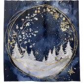 Celestial Winter Elegance Duschvorhang (Vorderseite)