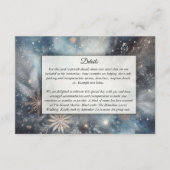 Celestial Winter Midnight Sparkle Wedding Begleitkarte (Vorderseite)
