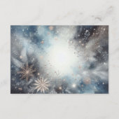 Celestial Winter Midnight Sparkle Wedding Begleitkarte (Rückseite)
