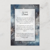 Celestial Winter Midnight Sparkle Wedding Begleitkarte (Vorderseite)