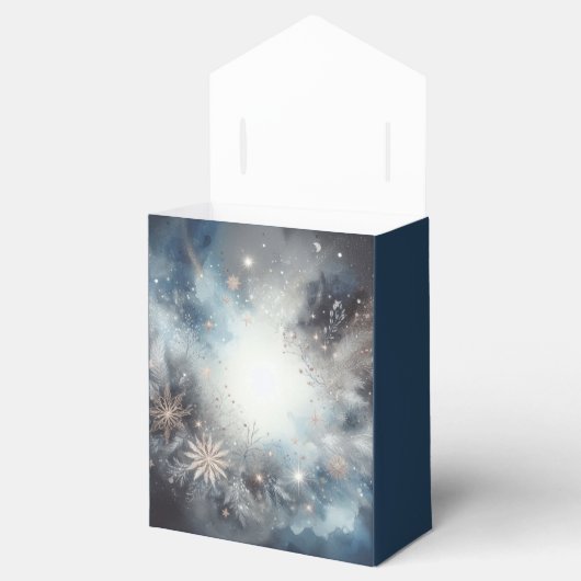 Celestial Winter Midnight Sparkle Wedding Geschenkschachtel (Geöffnet)