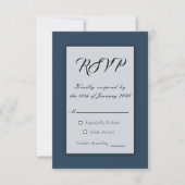 Celestial Winter Midnight Sparkle Wedding RSVP Karte (Vorderseite)