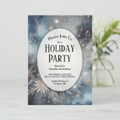 Celestial Winter Mitternacht Sparkle Holliday Part Einladung (Stehend Vorderseite)