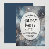 Celestial Winter Mitternacht Sparkle Holliday Part Einladung (Vorne/Hinten)