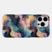Celestial Wirbel - Elegantes Galaxy Abstract Desig iPhone Hülle (Rückseite (Horizontal))