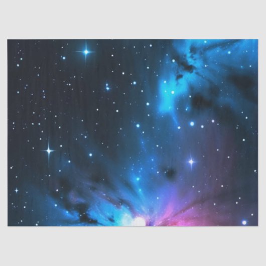 Celestial Wirbel von Stars Geburtstagsgeschenkwrap Seidenpapier (Vorderseite)