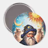 Celestial Wizard Sun and Moon Magnet (Vorderseite/Rückseite)