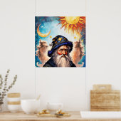 Celestial Wizard Sun and Moon Poster (Küche)