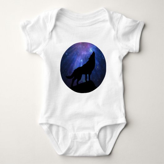 Celestial Wolf Baby Strampler (Vorderseite)