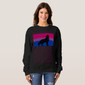 Celestial Wolf Bisexual Pride Flag Tribal Galaxy A Sweatshirt (Vorne ganz)