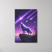 Celestial Wolf - Mystic Howl Canvas Print Leinwanddruck (Vorderseite)