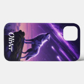 Celestial Wolf - Mystic Howl iPhone 13 Fall Case-Mate iPhone Hülle (Rückseite (Horizontal))