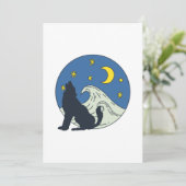 Celestial Wolf Mystical Art Einladung (Stehend Vorderseite)