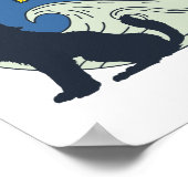 Celestial Wolf Mystical Art Poster (Ecke)