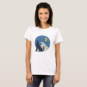 Celestial Wolf Mystical Art T-Shirt (Vorne ganz)