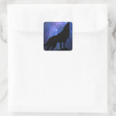Celestial Wolf Quadratischer Aufkleber (Tasche)