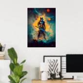 Celestial Wolf Ronin - Wächter der kosmischen Blad Poster (Heimbüro)