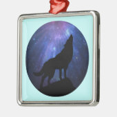 Celestial Wolf Silbernes Ornament (Links)