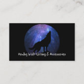 Celestial Wolf Silhouette Visitenkarte (Vorderseite)