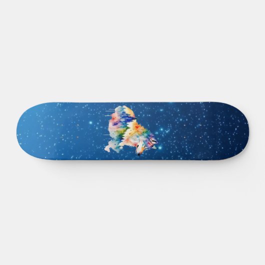 Celestial Wolf Skateboard (Horizontal)