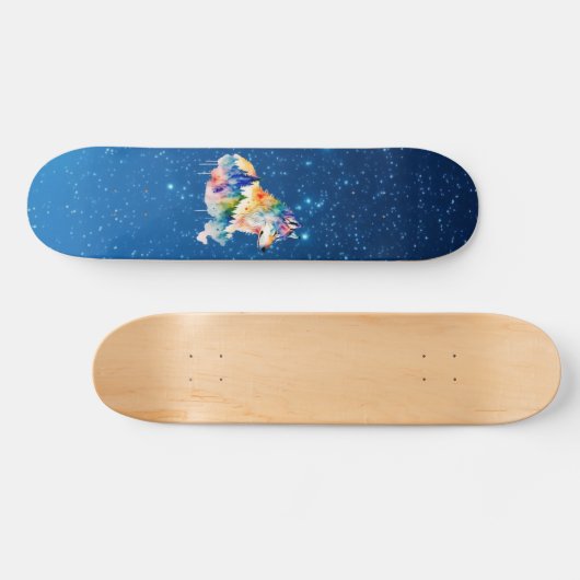 Celestial Wolf Skateboard (Horizontal)