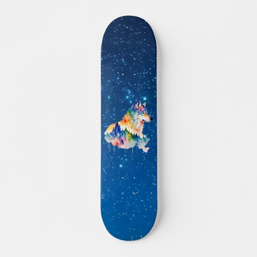 Celestial Wolf Skateboard (Vorne)