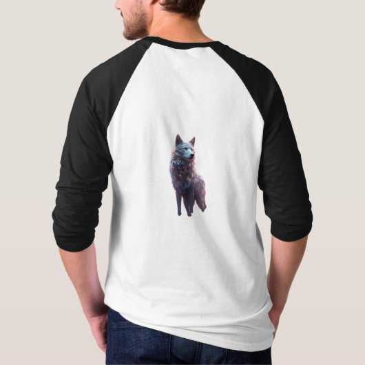 🐺 Celestial Wolf - T - Shirt des kosmischen Power (Rückseite)