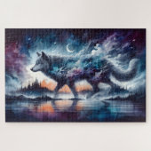 Celestial Wolf Walking Through the Stars Puzzle (Horizontal)
