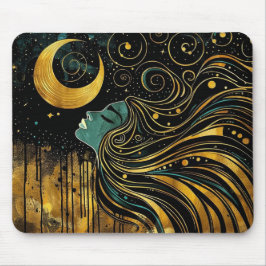 Celestial Woman Art Nouveau #2 Mousepad