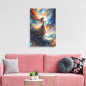 Celestial Woman Fiery Cosmos Art Leinwanddruck (Insitu (Wohnzimmer))