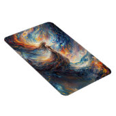 Celestial Woman Fiery Cosmos Art Magnet (Rechte Seite)