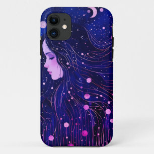 Celestial Woman Goddess Moon Stars Sky Case-Mate iPhone Hülle