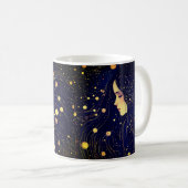 Celestial Woman Goddess Moon Stars Sky Kaffeetasse (VorderseiteRechts)