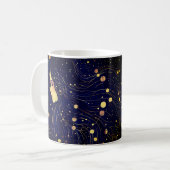 Celestial Woman Goddess Moon Stars Sky Kaffeetasse (Vorderseite Links)