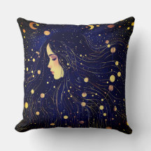 Celestial Woman Goddess Moon Stars Sky