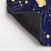Celestial Woman Goddess Moon Stars Sky Mousepad (Ecke)