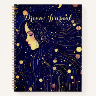 Celestial Woman Sky Goddess Dream Journal Notizblock