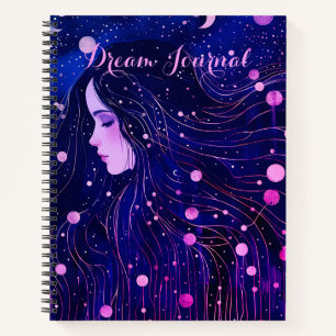 Celestial Woman Sky Goddess Dream Journal Notizblock