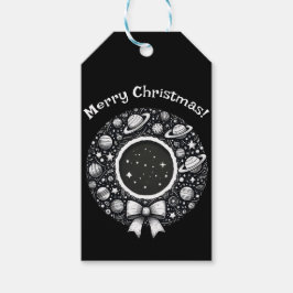 Celestial Wreath Gift Tag | Starry Holiday Charm Geschenkanhänger