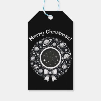 Celestial Wreath Gift Tag | Starry Holiday Charm Geschenkanhänger