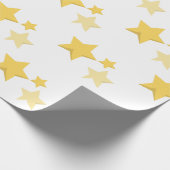 Celestial Yellow Niedlich Stars Babydusche Geschenkpapier (Ecke)