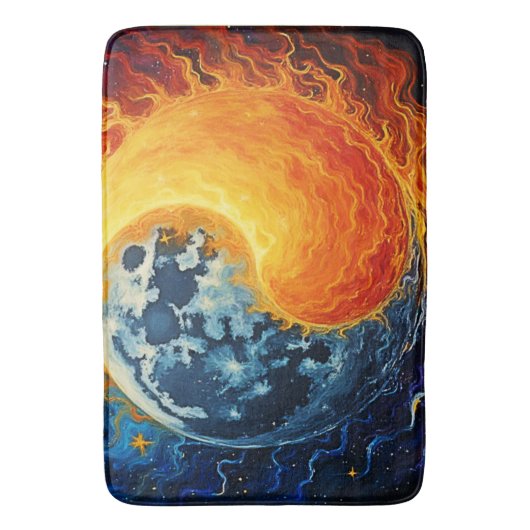 Celestial Yin Yang Art Badematte (Vorderseite Vertikal)