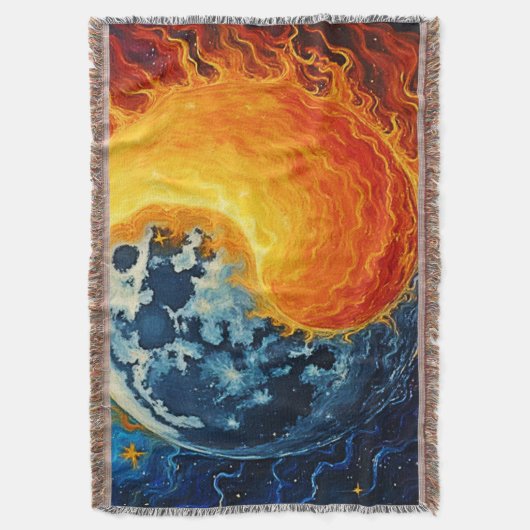 Celestial Yin Yang Art Decke (Vorderseite Vertikal)