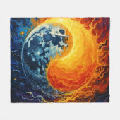Celestial Yin Yang Art Fleecedecke (Vorderseite (Horizontal))