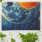 Celestial Yin Yang Art Geschirrtuch (Gefaltet)