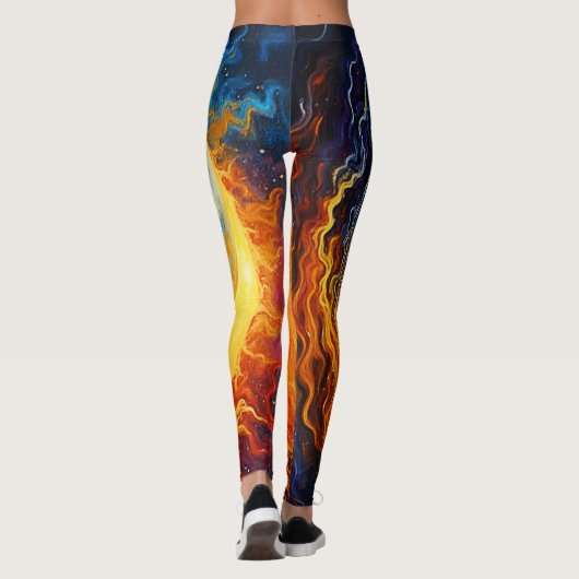 Celestial Yin Yang Art Leggings (Rückseite)