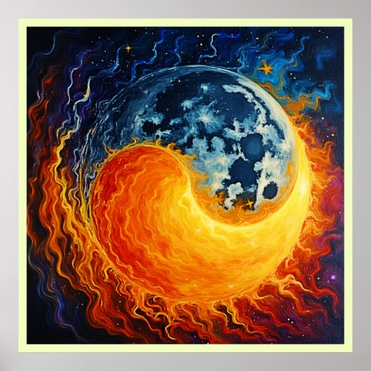 Celestial Yin Yang Art Poster (Vorne)