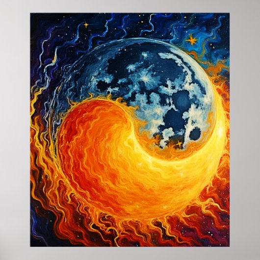 Celestial Yin Yang Art Poster (Vorne)