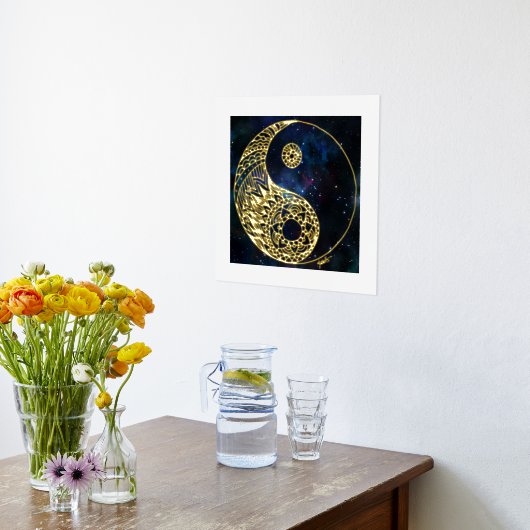 Celestial Yin Yang Gold Foil Foliendrucke (Ablage(Küche))