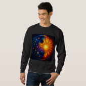 Celestial Yin Yang Stained Glass Art Sweatshirt (Vorne ganz)
